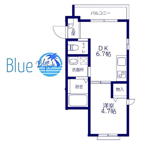 メゾンダジュール横浜(1DK/3階)の間取り写真