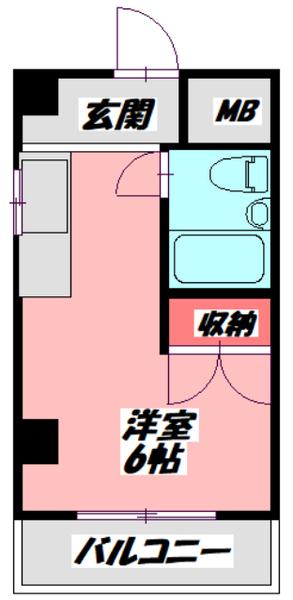 エスポワールKADOMA(ワンルーム/3階)の間取り写真