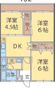 源七第二コーポラス(3DK/1階)の間取り写真
