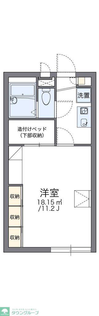レオパレスセントヴィラージュII(1K/1階)の間取り写真