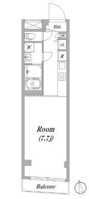 スマートVILLA 中延参番館(1K/3階)の間取り写真