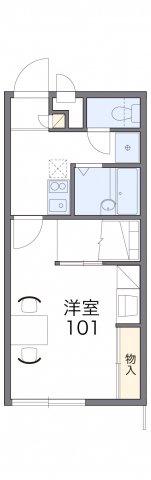 レオパレス東部(1K/2階)の間取り写真