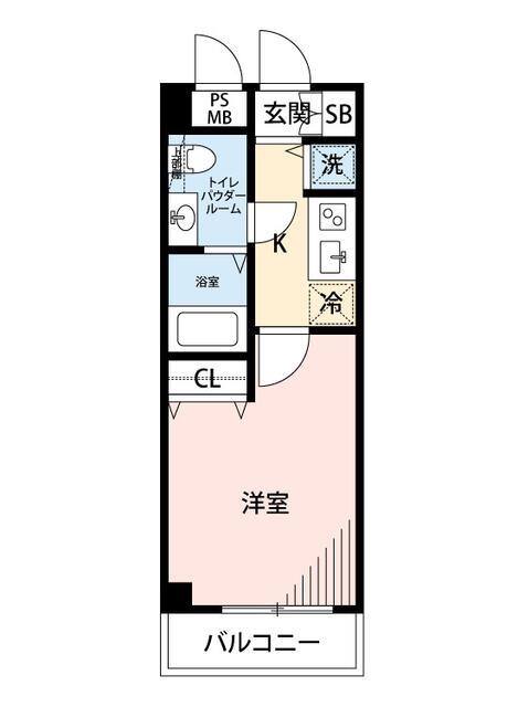 マイナビSTAY矢口渡(1K/4階)の間取り写真