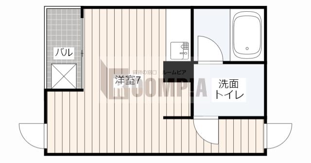 ラフェリアーナ(ワンルーム/4階)の間取り写真