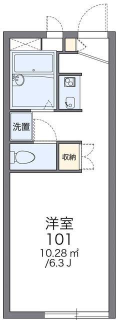 レオパレスイサヤマ(1K/2階)の間取り写真