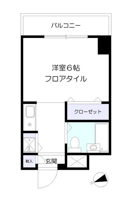 ネオマイム鶴見リバーサイド(ワンルーム/6階)の間取り写真
