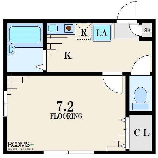 LA CASA SOLANAII(1K/1階)の間取り写真