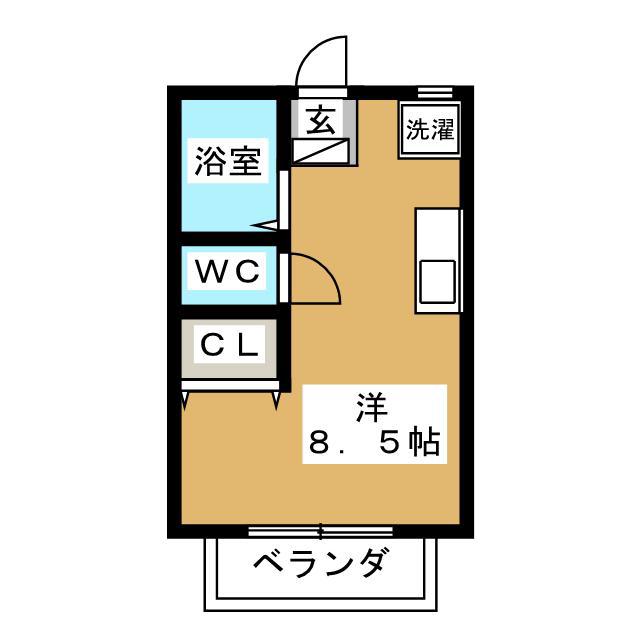 ハイツールナー(ワンルーム/1階)の間取り写真