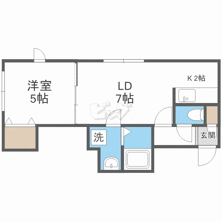 サンコート西町(1LDK/3階)の間取り写真