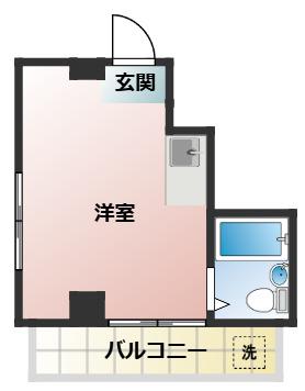 SPAX中浦和(ワンルーム/3階)の間取り写真