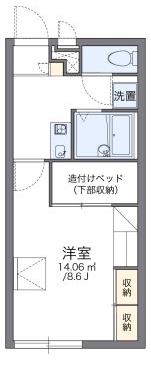 レオパレス愛西(1K/1階)の間取り写真