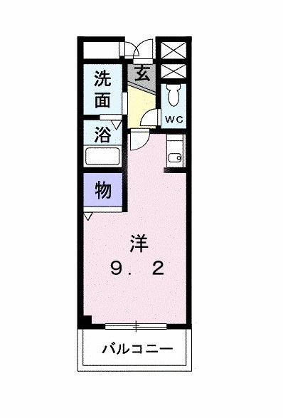 レジデンス S.U(ワンルーム/3階)の間取り写真