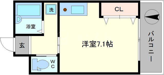 アルデプラザ(ワンルーム/7階)の間取り写真