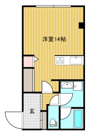 ラ・ターシュ広瀬町(ワンルーム/3階)の間取り写真