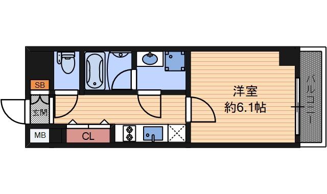 KANOACIA(1K/4階)の間取り写真
