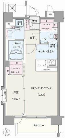 ガーラ・レジデンス浅草(1LDK/5階)の間取り写真