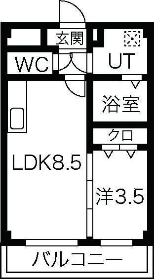 COQ GASSEAU(1LDK/4階)の間取り写真