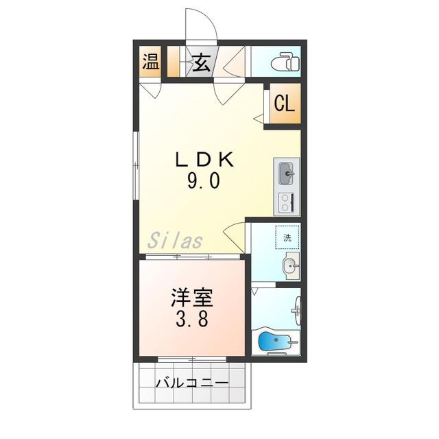 GRANDIR 大和田(1LDK/2階)の間取り写真