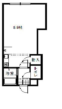 コスモ紋別(ワンルーム/3階)の間取り写真