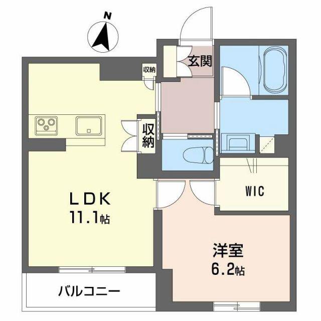カノープス(1LDK/1階)の間取り写真