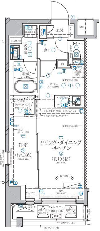 ディアレイシャス赤羽(1LDK/6階)の間取り写真