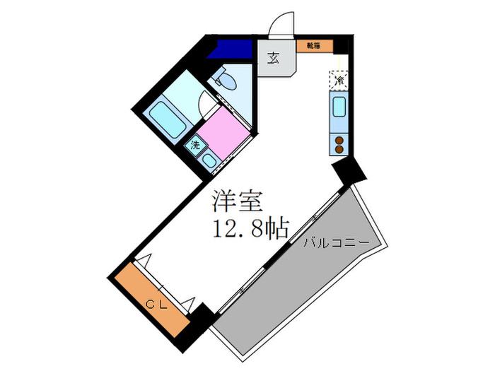 PRIMEIKU北白川(ワンルーム/3階)の間取り写真
