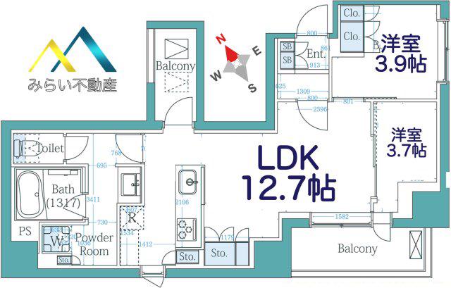 SANKYO YOKOHAMA CAMPUS(1LDK/6階)の間取り写真