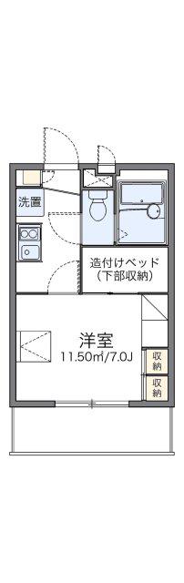 レオパレスクレセント(1K/3階)の間取り写真