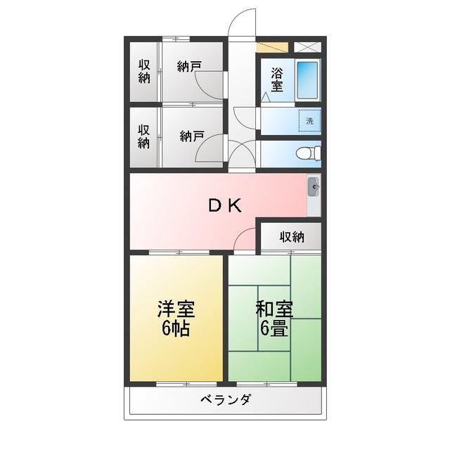 SUNHILLS(2SDK/1階)の間取り写真