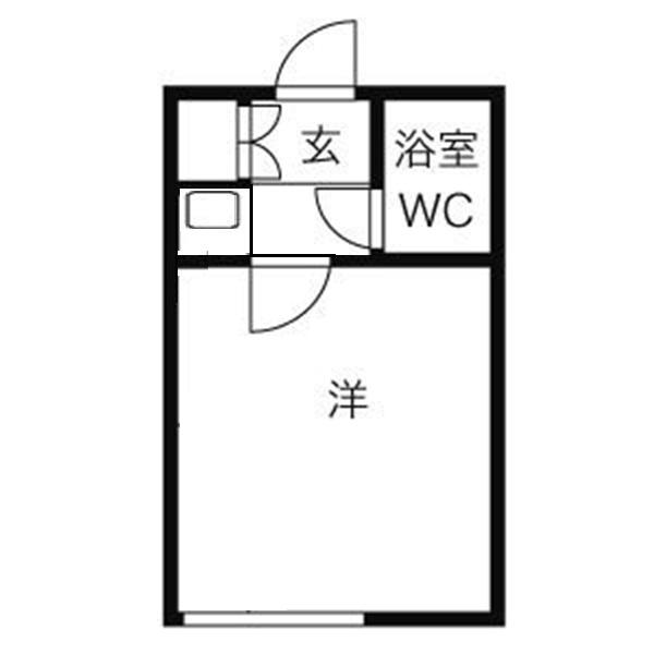 ラヴニール志木4(ワンルーム/1階)の間取り写真