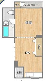 日高マンション(1DK/2階)の間取り写真