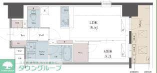 ラグゼナ用賀(1LDK/3階)の間取り写真