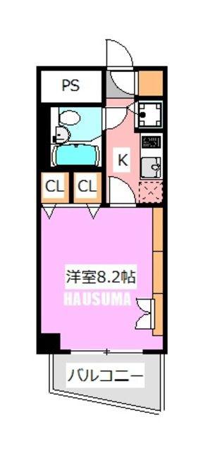 コスモ田端(1K/6階)の間取り写真