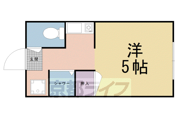 東楽ハイツ(1K/3階)の間取り写真