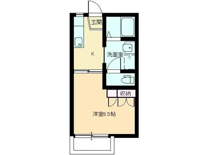 EXCEL21 III(1K/2階)の間取り写真
