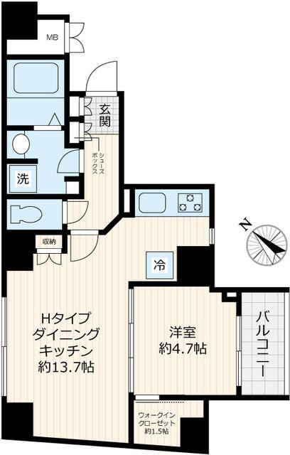 VORT渋谷松濤RESIDENCE(1LDK/11階)の間取り写真