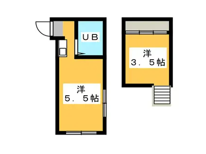 パンシオン新川崎NO.1(ワンルーム/1階)の間取り写真