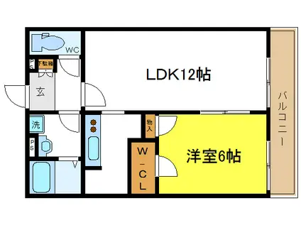 レオネクストすずらん荘(1LDK/3階)の間取り写真
