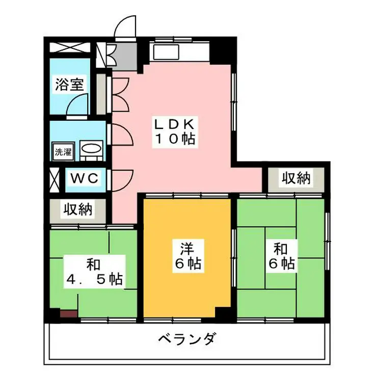 扇山ハイツ 2階階 間取り