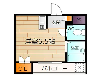 セレクションJ1(ワンルーム/1階)の間取り写真