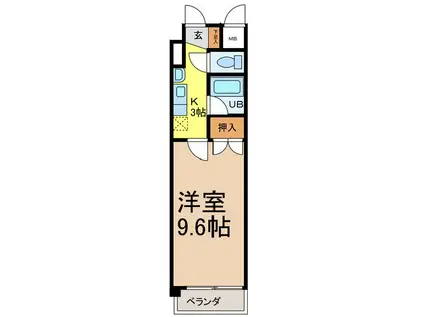 古川ハイム二番館(1K/5階)の間取り写真