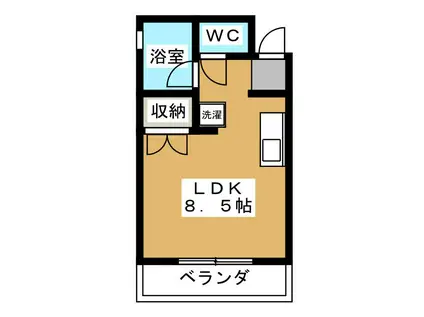 S-PALACEIII(ワンルーム/2階)の間取り写真