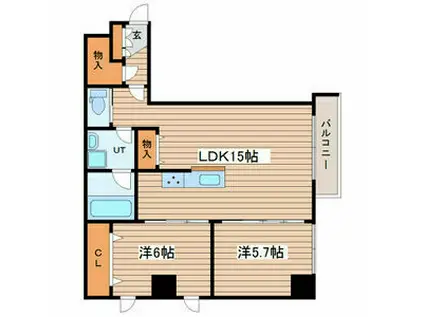 LUCY HOUSEII (2LDK/3階)の間取り写真