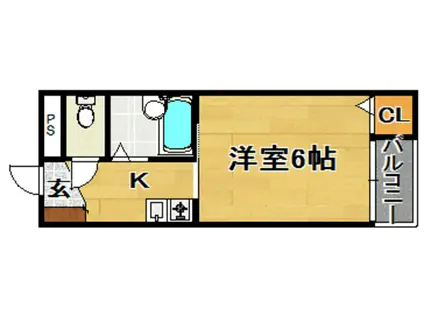 平ハツマンション(1K/4階)の間取り写真