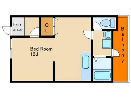 セピアコート(ワンルーム/1階)の間取り写真