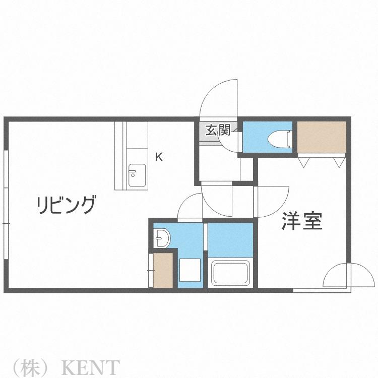DESIGN STAGE(1LDK/2階)の間取り写真