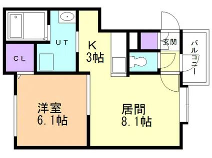 コンコルディア(1LDK/1階)の間取り写真