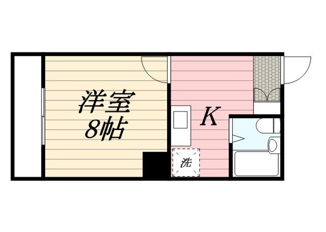 リアライズ山下町(1K/4階)の間取り写真