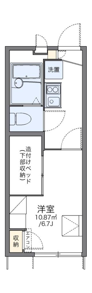 レオパレス星丘A(1K/1階)の間取り写真