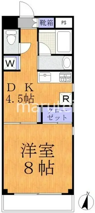 二子塚ベルウッドコート 1階階 間取り